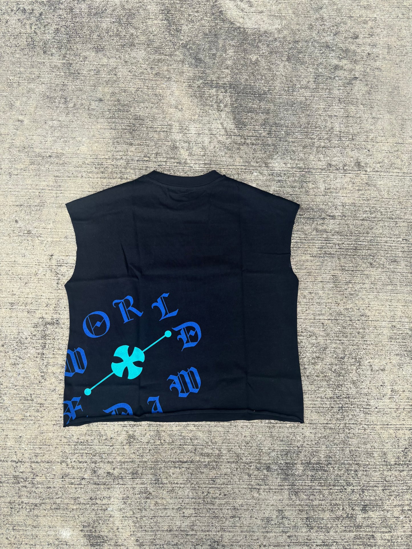 (Teal&purple)Sleeveless Closure T